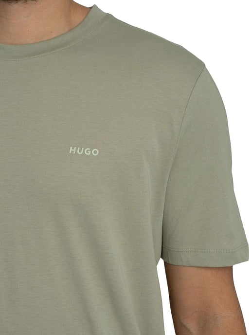 HUGO T-Shirt Met Dero222-Logo, Groen - Image 4