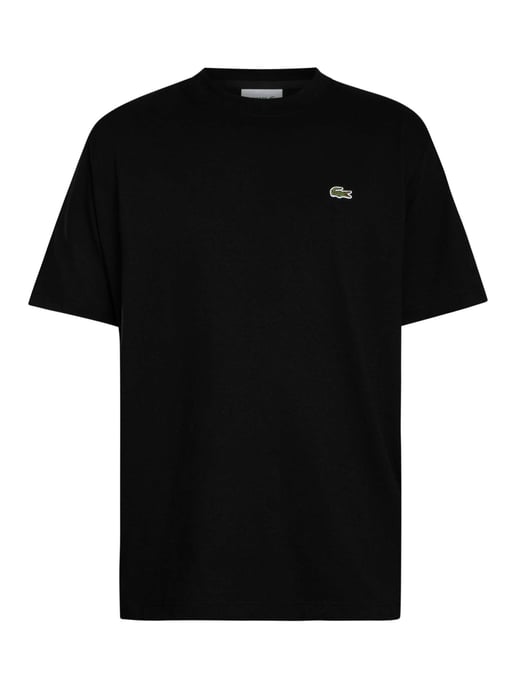 Lacoste T-Shirt Van Zware Katoenen Jersey, Zwart - Image 5