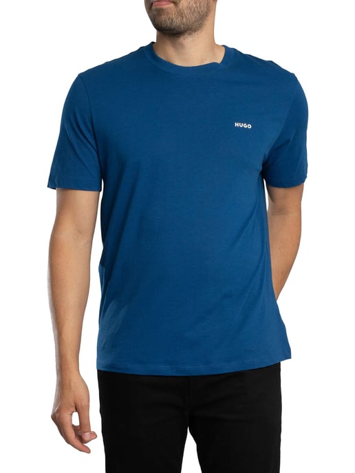 HUGO T-Shirt Met Dero222-Logo, Blauw - Image 2