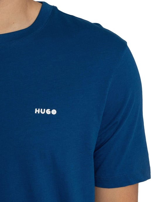 HUGO T-Shirt Met Dero222-Logo, Blauw - Image 4
