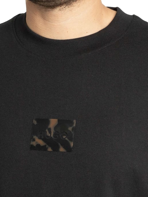 HUGO Dumeon Logo T-Shirt, Zwart - Image 4
