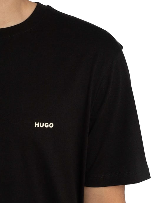 HUGO Derlyns Back Graphic T-Shirt, Zwart - Image 4
