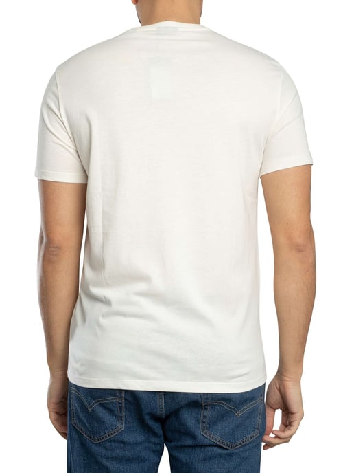 Armani Exchange T-Shirt Met Streeplogo, Beige - Image 3