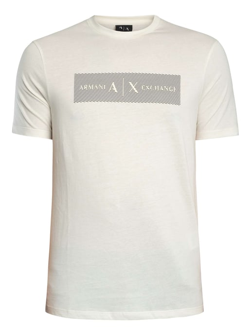 Armani Exchange T-Shirt Met Streeplogo, Beige - Image 5