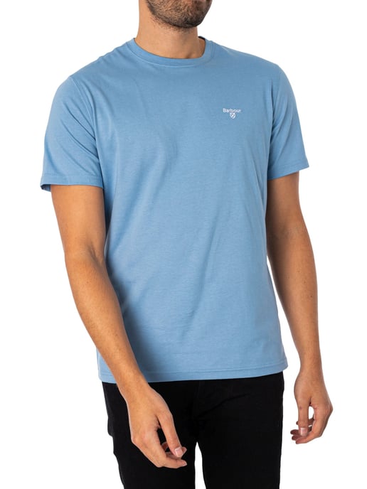 Barbour Essential Sports Tailored T-Shirt, Blue - Image 1