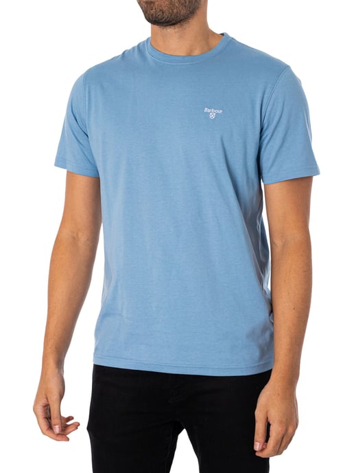 Barbour Essential Sports Tailored T-Shirt, Blue - Image 2