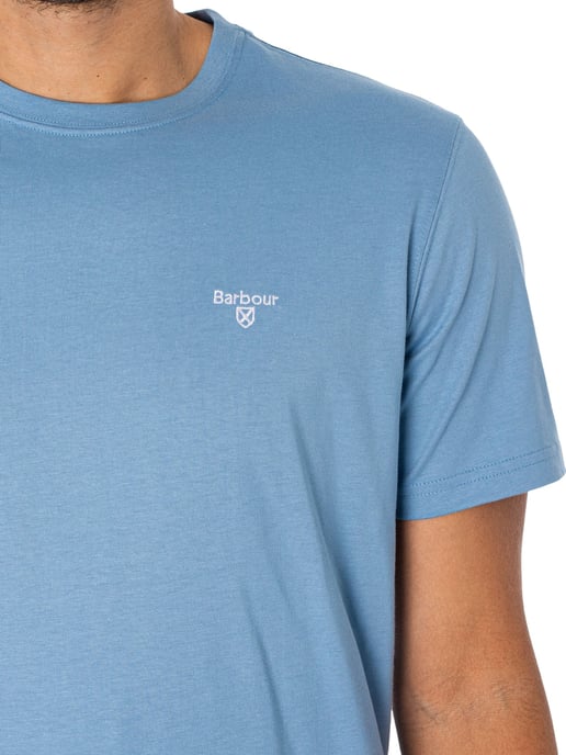 Barbour Essential Sports Tailored T-Shirt, Blue - Image 4