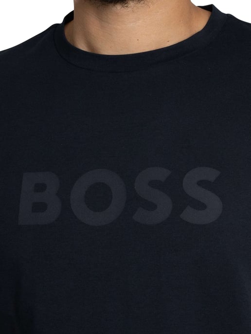 BOSS T-Shirt Met Logo, Blauw - Image 4