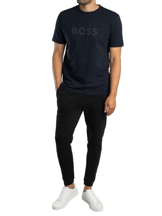 BOSS T-Shirt Met Logo, Blauw - Image 5