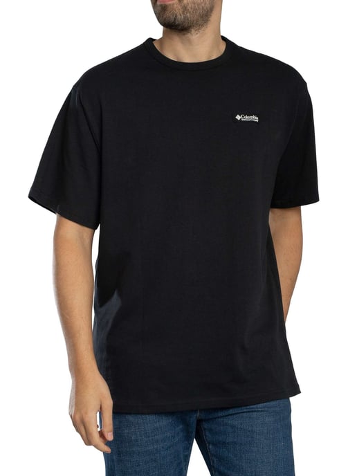 Columbia Heavyweight Back Graphic Relaxed T-Shirt, Black - Image 2