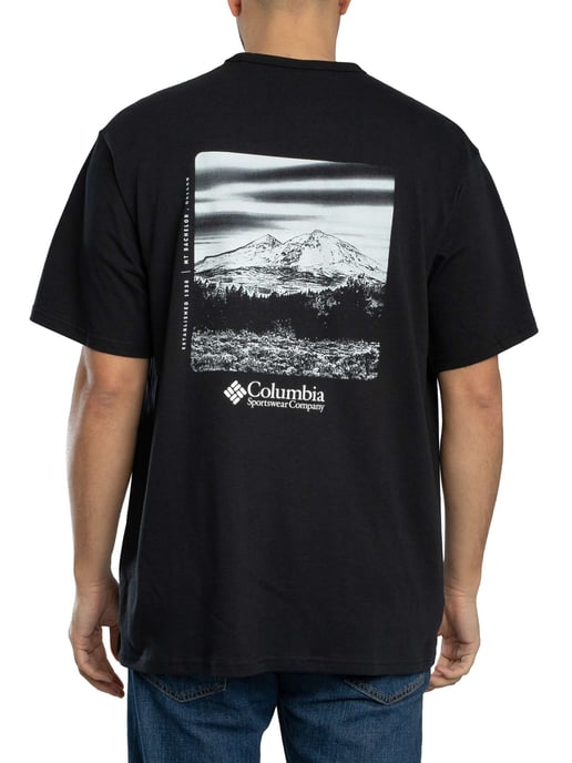 Columbia Heavyweight Back Graphic Relaxed T-Shirt, Black - Image 3