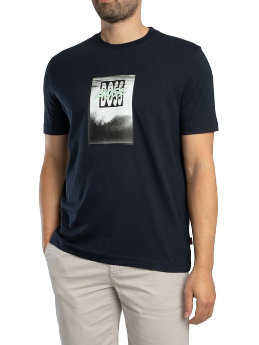 BOSS Te Dj Graphic T-Shirt, Blue - Image 2