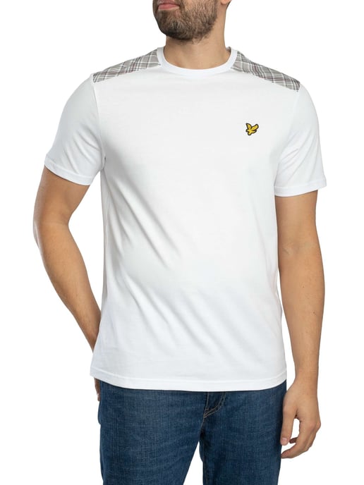 Lyle & Scott T-Shirt Met Ruitjespatroon, Wit - Image 2