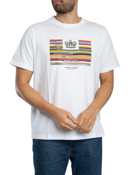 Weekend Offender Vinyl Graphic T-Shirt, Wit - Image 2