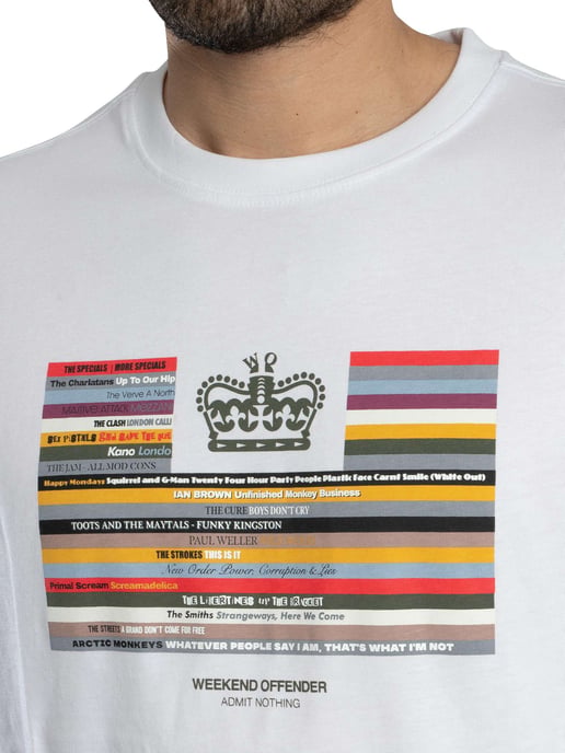 Weekend Offender Vinyl Graphic T-Shirt, Wit - Image 4
