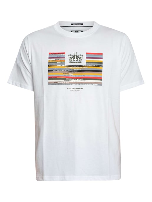 Weekend Offender Vinyl Graphic T-Shirt, Wit - Image 5