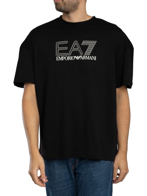 EA7 Echo Graphic T-Shirt, Zwart - Image 2