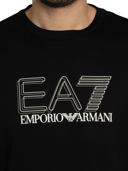 EA7 Echo Graphic T-Shirt, Zwart - Image 4