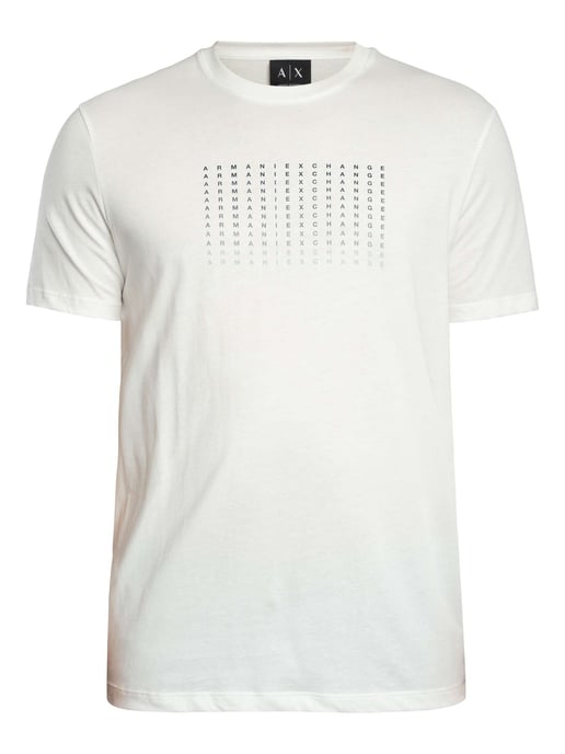 Armani Exchange Slim Brand Repeat Graphic T-Shirt, Wit - Image 5