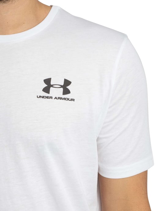Under Armour Losvallend T-Shirt Met Logo Op De Linkerborst, Wit - Image 4