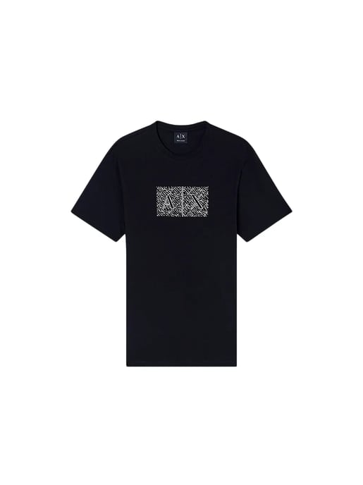Armani Exchange Outline Graphic Slim T-Shirt, Black - Image 1