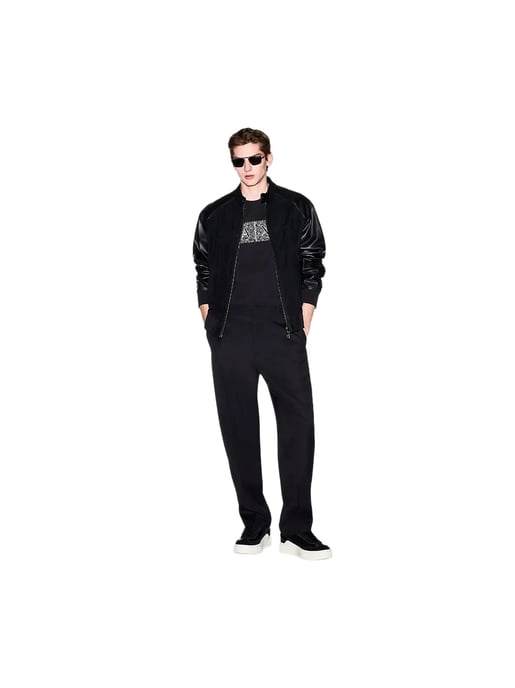 Armani Exchange Outline Graphic Slim T-Shirt, Black - Image 2