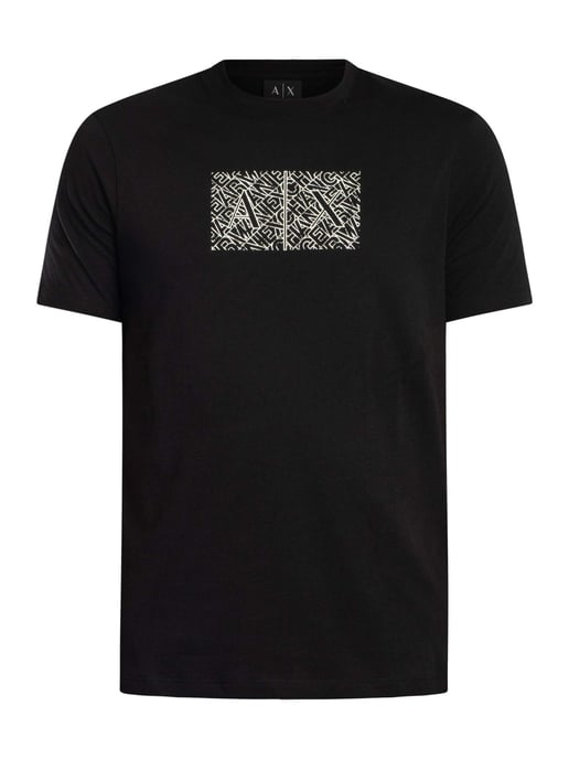 Armani Exchange Outline Graphic Slim T-Shirt, Black - Image 5