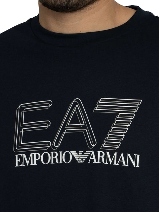EA7 Echo Graphic T-Shirt, Blauw - Image 4