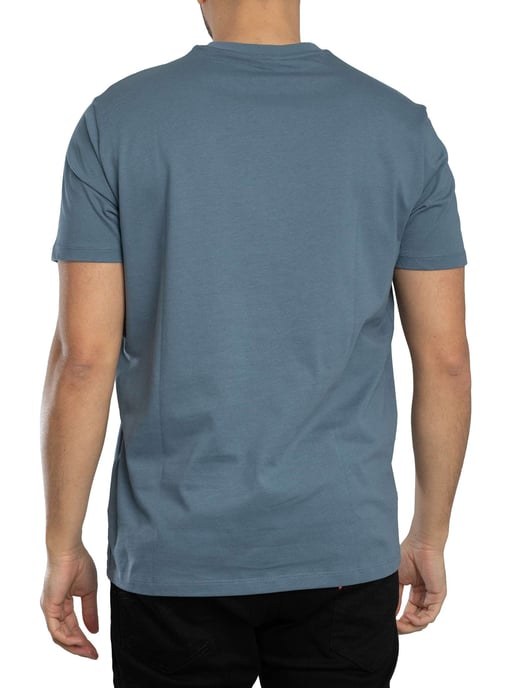 Armani Exchange Merk Grafisch T-Shirt, Blauw - Image 3