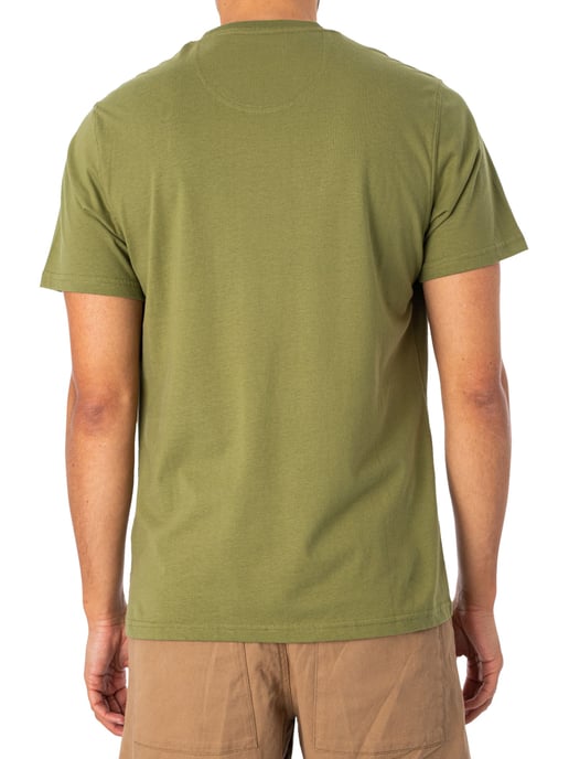 Barbour Tailored Sports T-Shirt, Green - Image 3