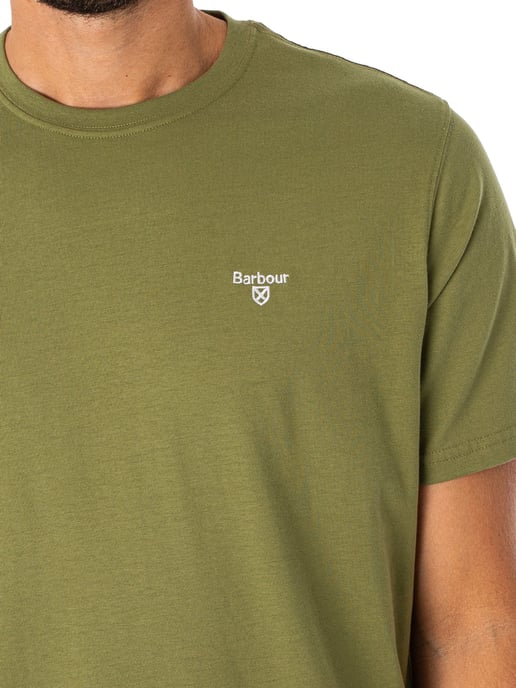 Barbour Tailored Sports T-Shirt, Green - Image 4