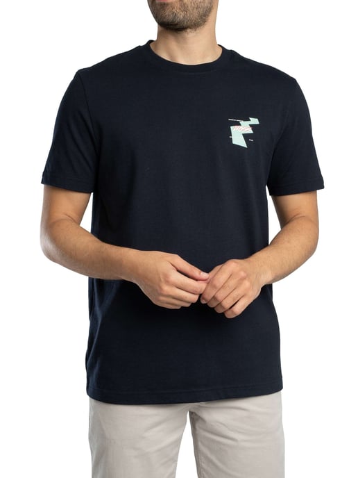 BOSS Te Movement Back Graphic T-Shirt, Blue - Image 1