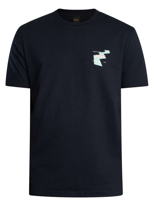 BOSS Te Movement Back Graphic T-Shirt, Blue - Image 5