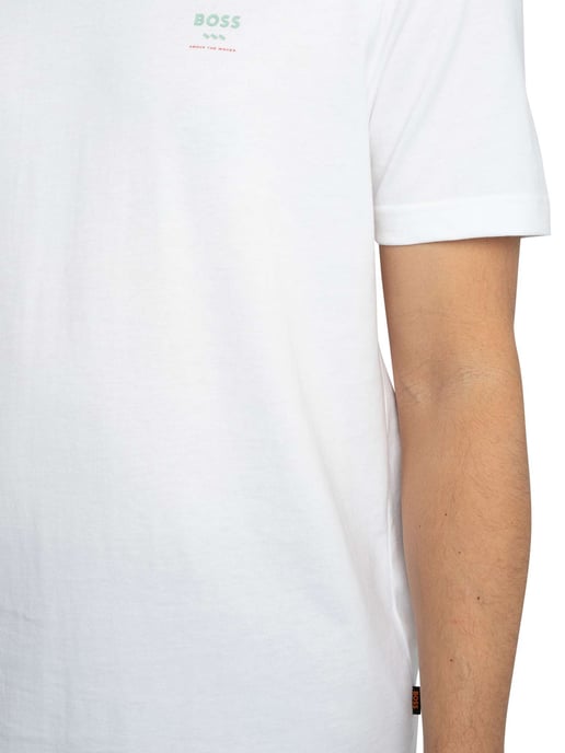 BOSS Te Groove Graphic T-Shirt, White - Image 4