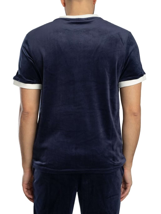 Fila Basilio Velours T-Shirt, Blauw - Image 3