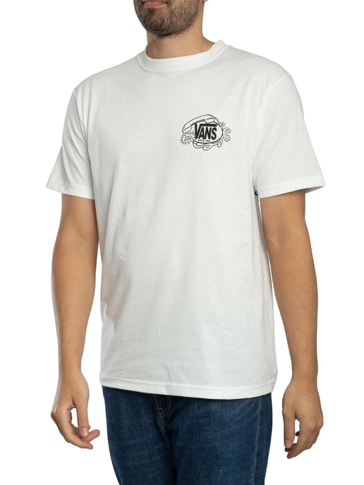 Vans Hot Lines Back Graphic T-Shirt, Wit - Image 1