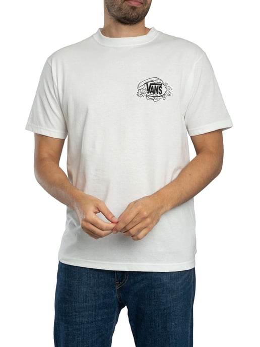 Vans Hot Lines Back Graphic T-Shirt, Wit - Image 2