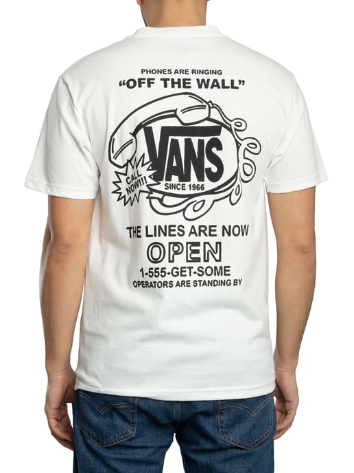 Vans Hot Lines Back Graphic T-Shirt, Wit - Image 3