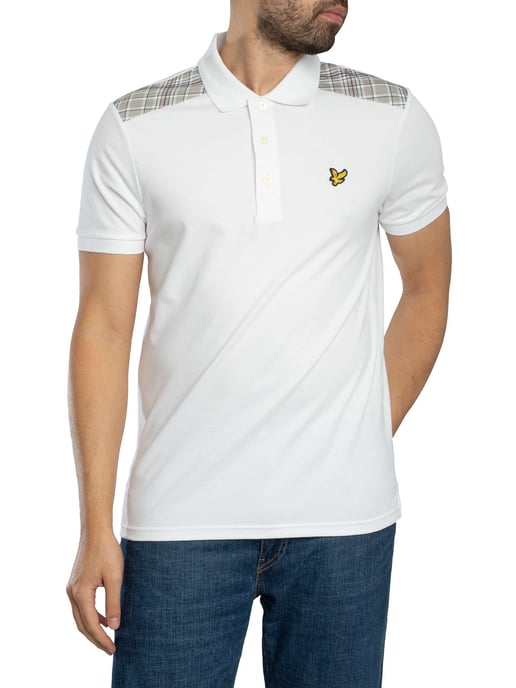 Lyle & Scott Polo Shirt Met Ruitjespatroon, Wit - Image 2