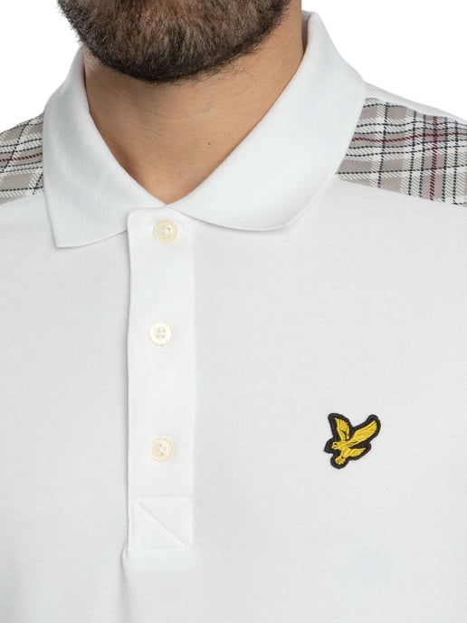 Lyle & Scott Polo Shirt Met Ruitjespatroon, Wit - Image 4
