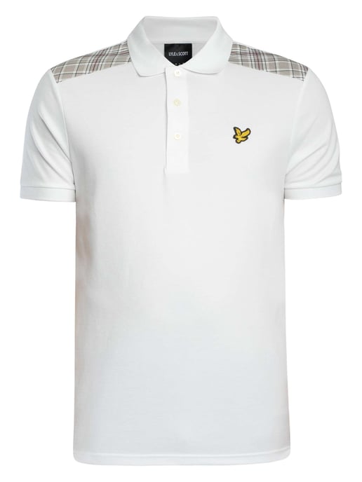 Lyle & Scott Polo Shirt Met Ruitjespatroon, Wit - Image 5