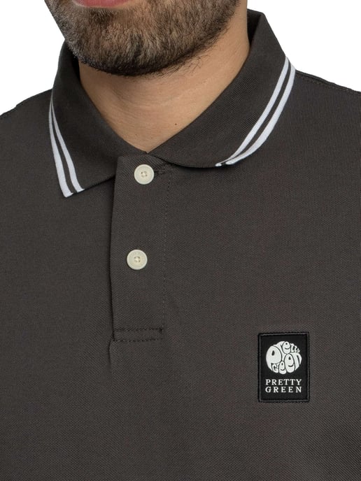 Pretty Green Rayner Polo Shirt, Grey - Image 4