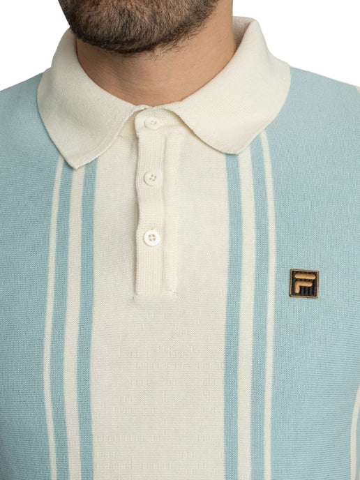 Fila Gebreid Poloshirt In Buddy Bowling-Stijl, Blauw - Image 4
