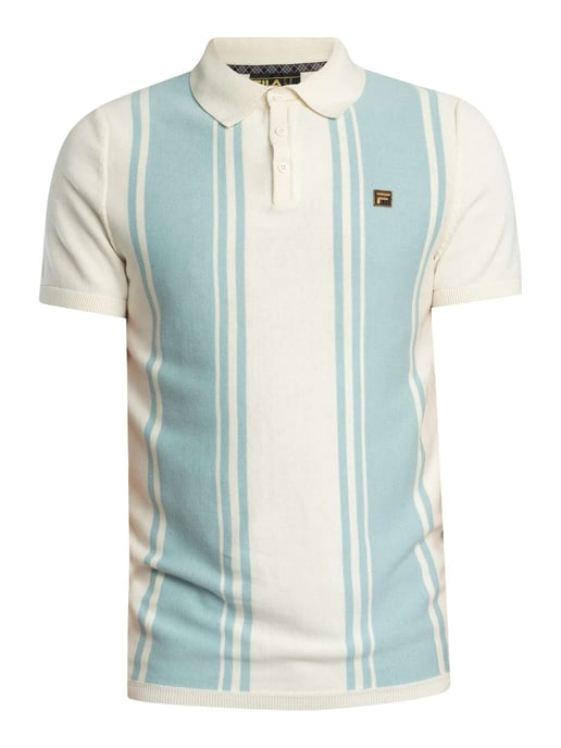 Fila Gebreid Poloshirt In Buddy Bowling-Stijl, Blauw - Image 5