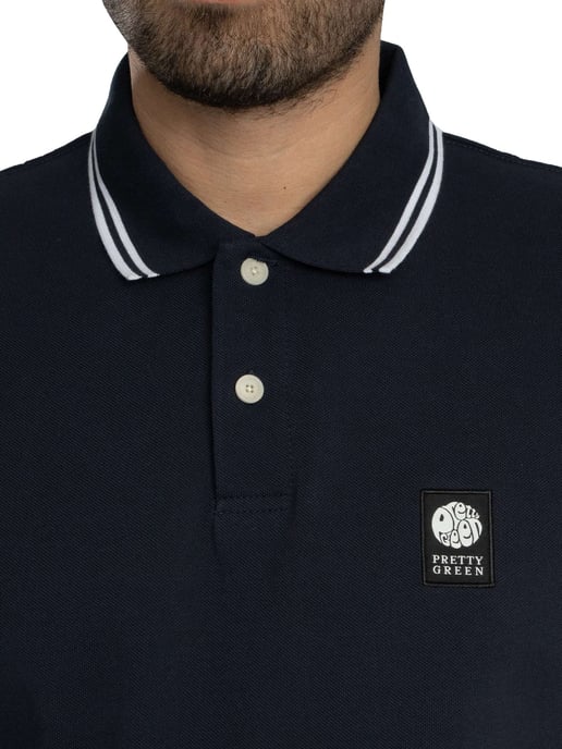 Pretty Green Rayner Polo Shirt, Blue - Image 4