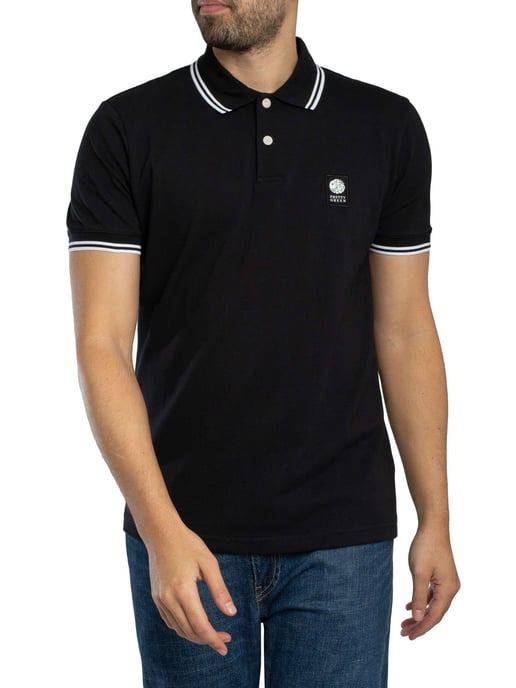 Pretty Green Rayner Polo Shirt, Black - Image 2