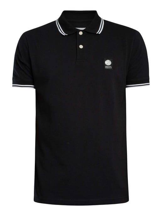 Pretty Green Rayner Polo Shirt, Black - Image 5