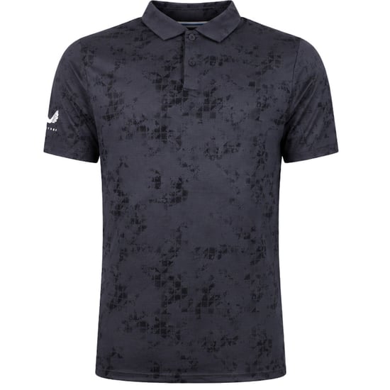 Castore Club Geo Print Mens Black Golf Polo Shirt - Image 1