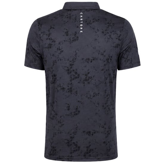 Castore Club Geo Print Mens Black Golf Polo Shirt - Image 3