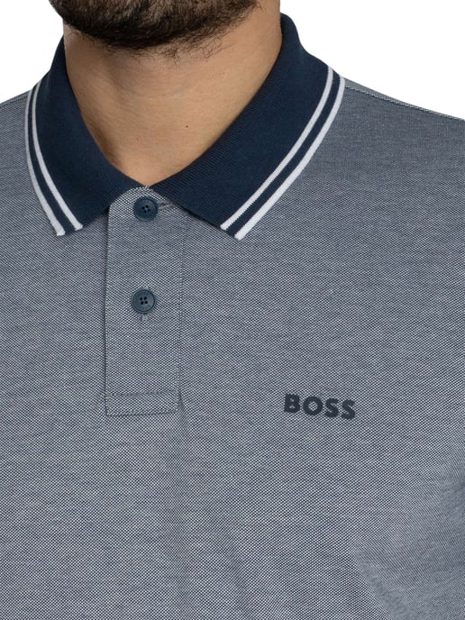 BOSS Peoxford Polo Shirt, Blue - Image 4